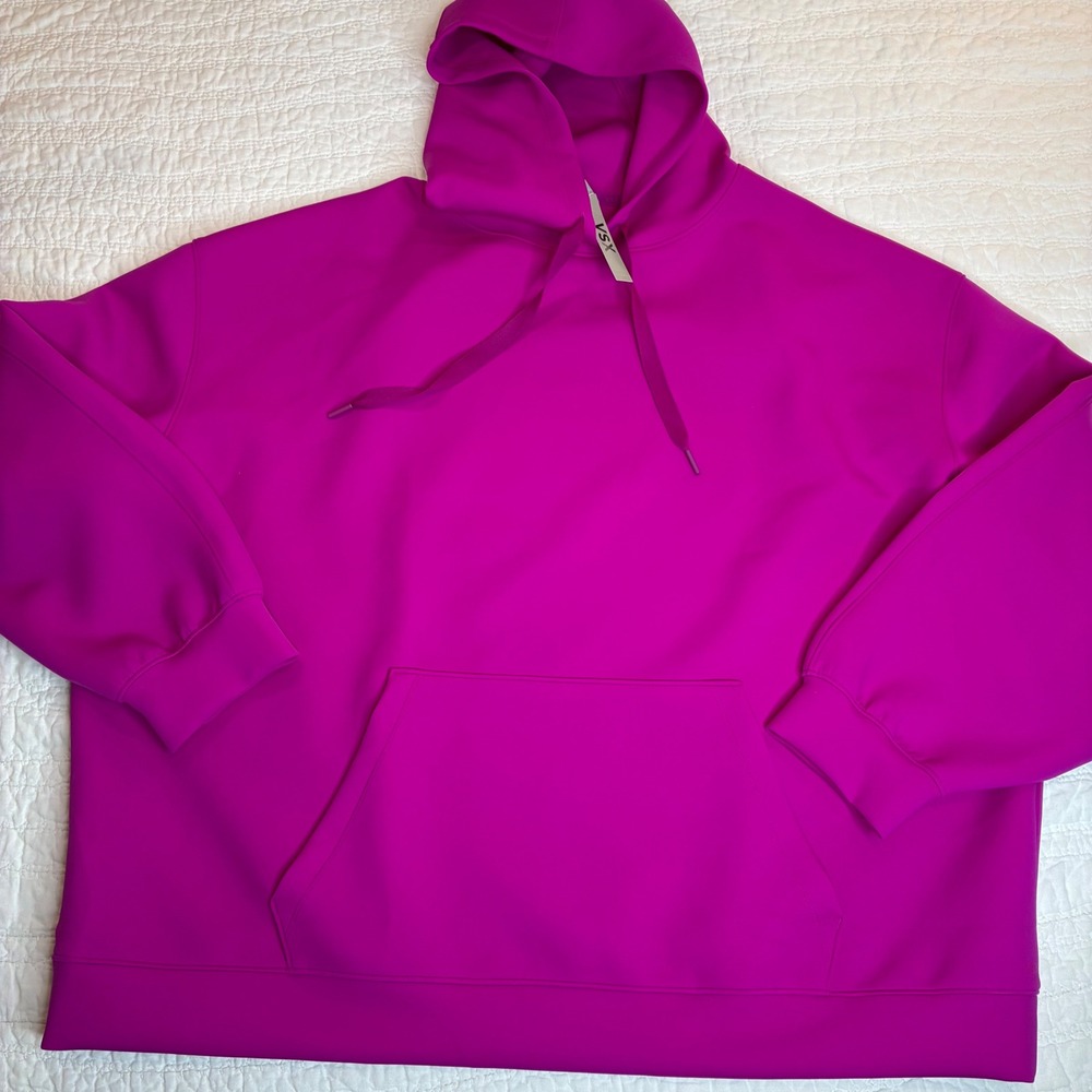 NEW VSX Victoria's Secret Pink Scuba Oversized Hoodie XL/XXL Athleisure Sporty